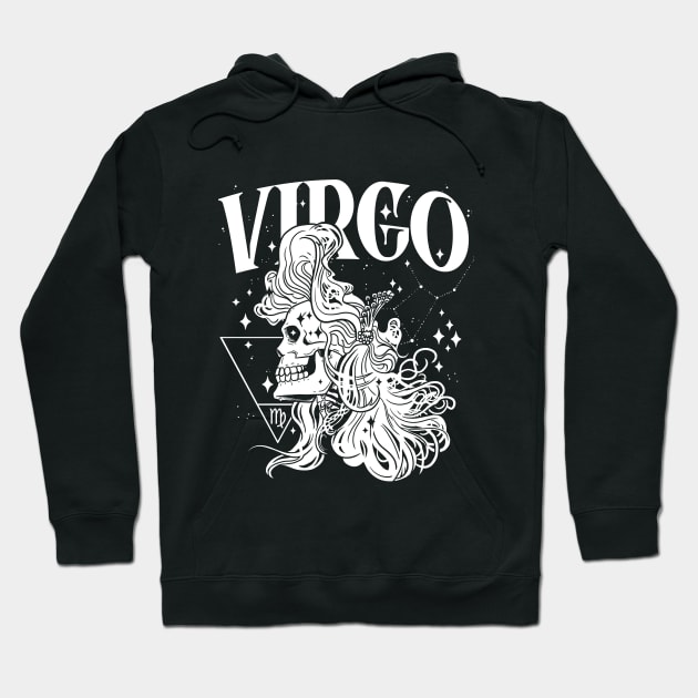 VIRGO Green Forest Witch Shirt Skull constellation Hoodie by Juandamurai